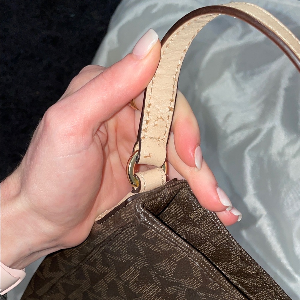 Michael Kors Brown Monogram Crossbody with Gold Hardware - Picture 8 of 11